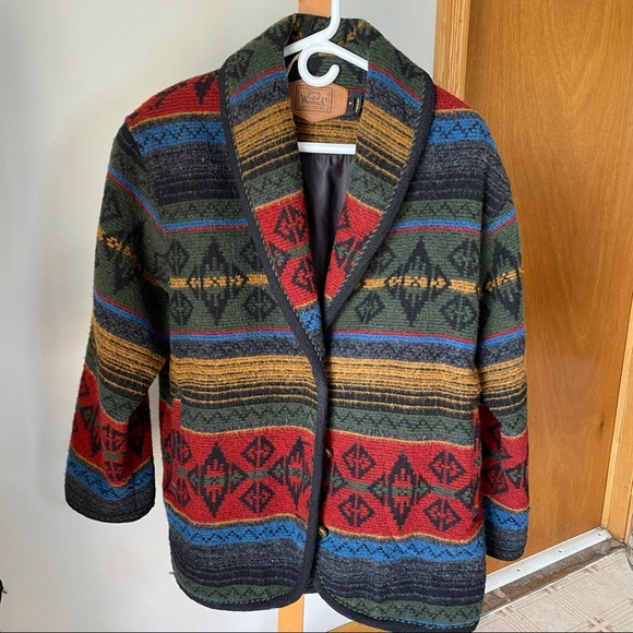 Woolrich Jackets & Blazers - Woolrich Vintage Geometric Wool Coat
